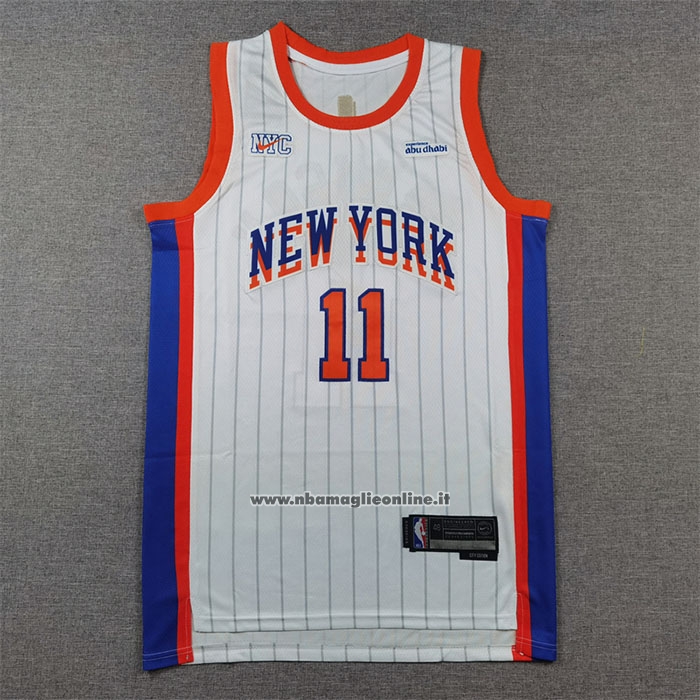 Maglia New York Knicks Jalen Brunson #11 Citta 2024-25 Bianco